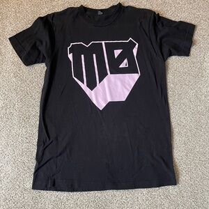 Black T-Shirt with Pink Mo Graphic
